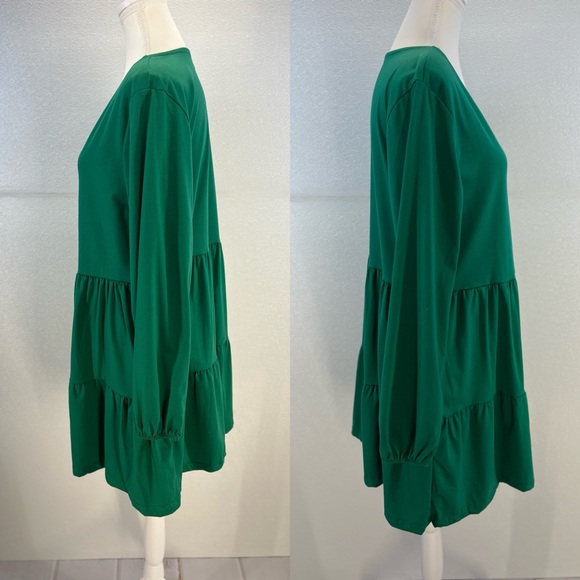 NWT Casual Dress Sweet Cute V Neck Mini Dress with Pocket Skin Friendly Fabric L - Picture 13 of 17